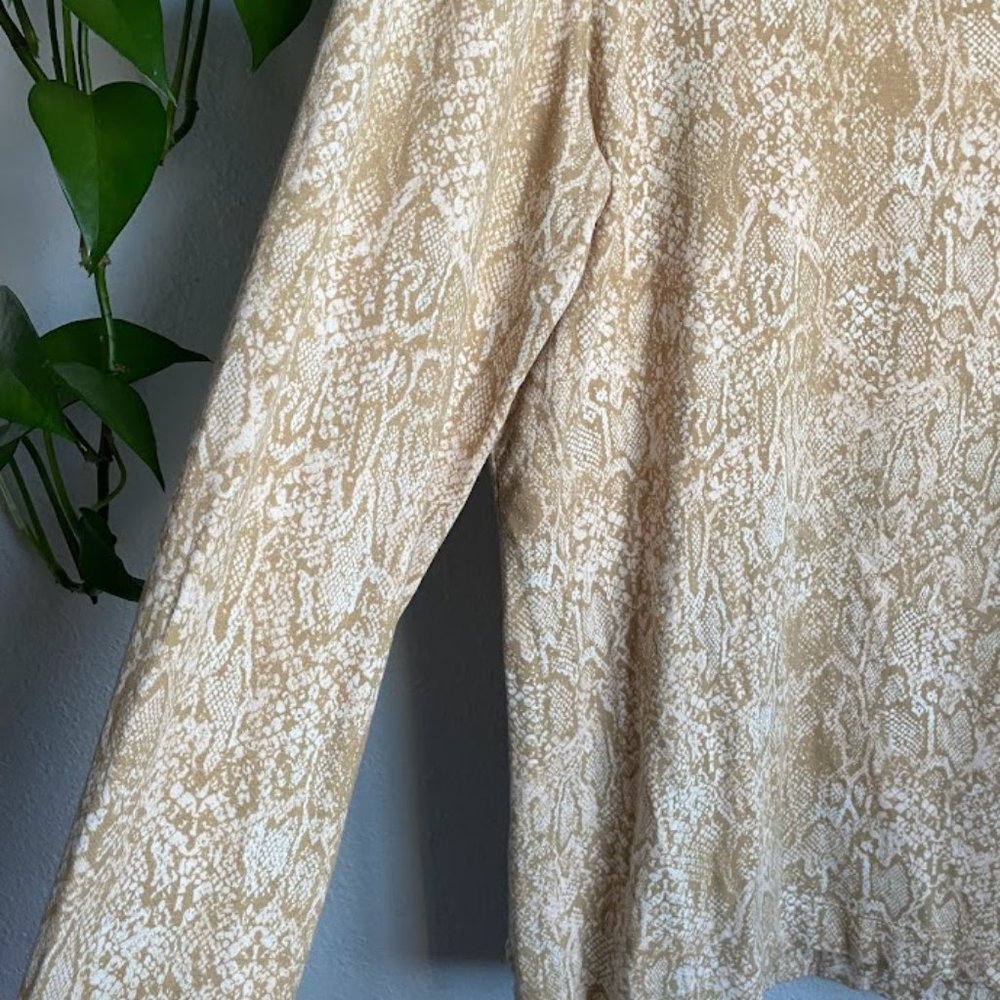 Chicos Snake Python Long Sleeve Layer Basic Cool … - image 3